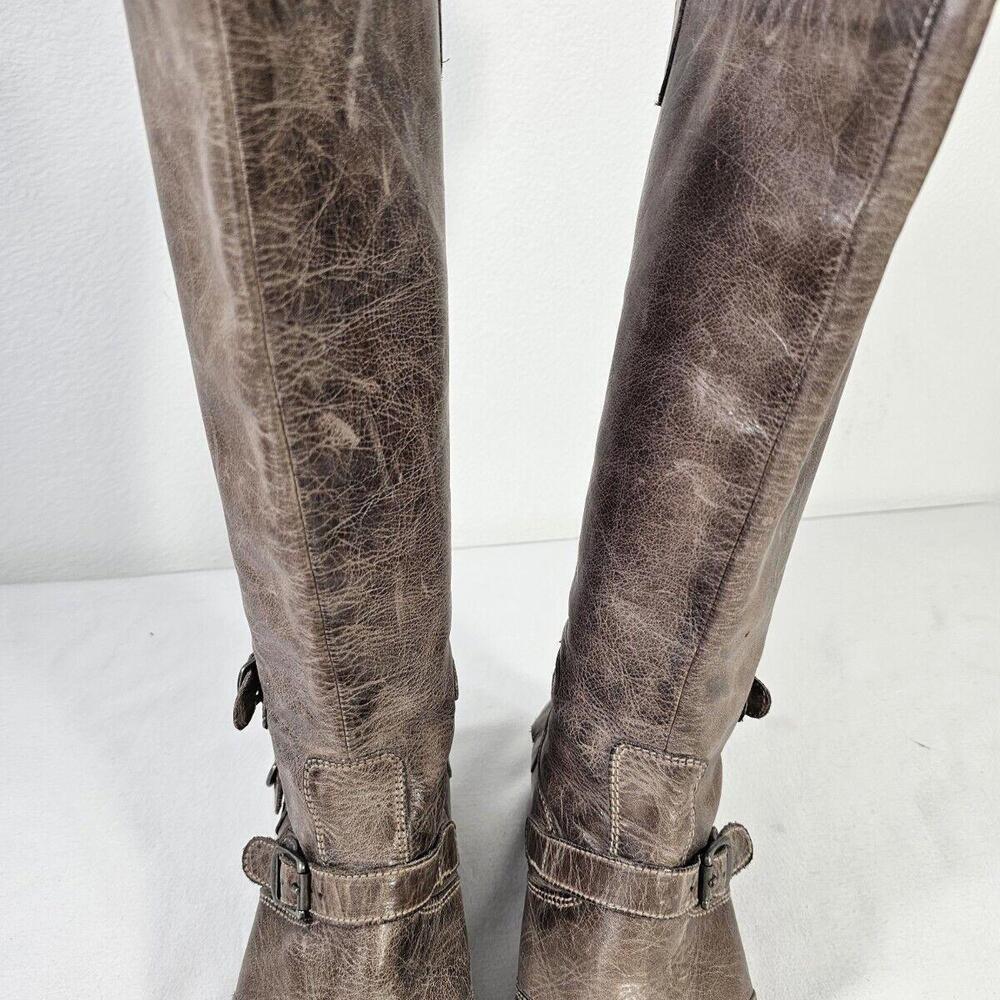 Belstaff Trialmaster 1955 Low Heel Leather Biker Boots Brown Womans EU 37 US 6.5 - Picture 5 of 14